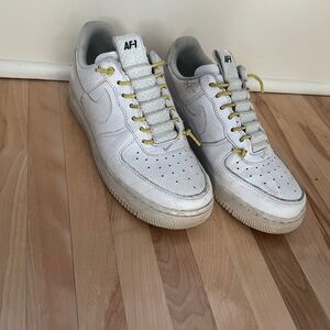 Nike White and Yellow Athletic Shoes